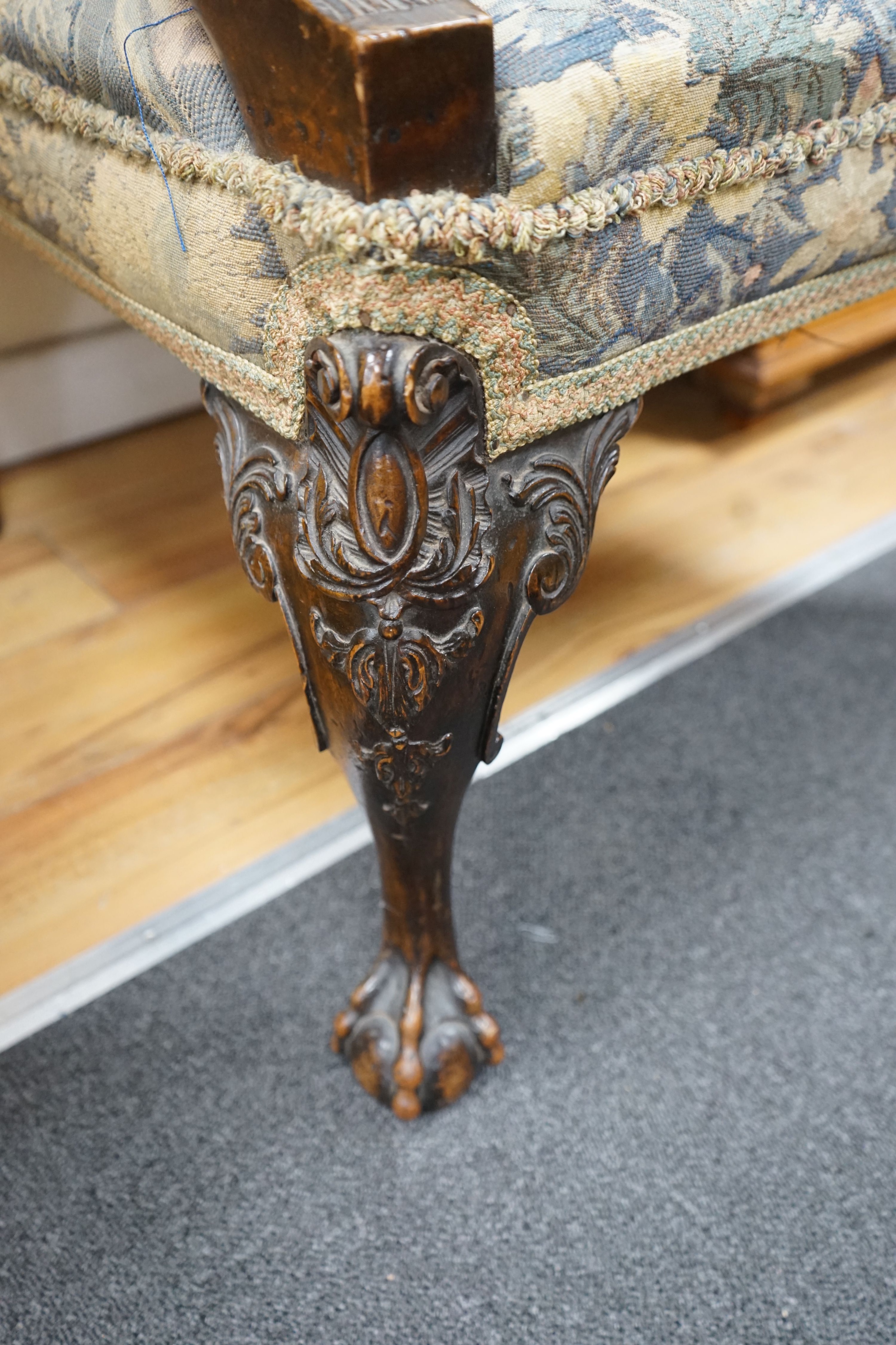 A 19th century Chippendale revival mahogany Gainsborough type chair, width 74cm, depth 72cm, height 107cm